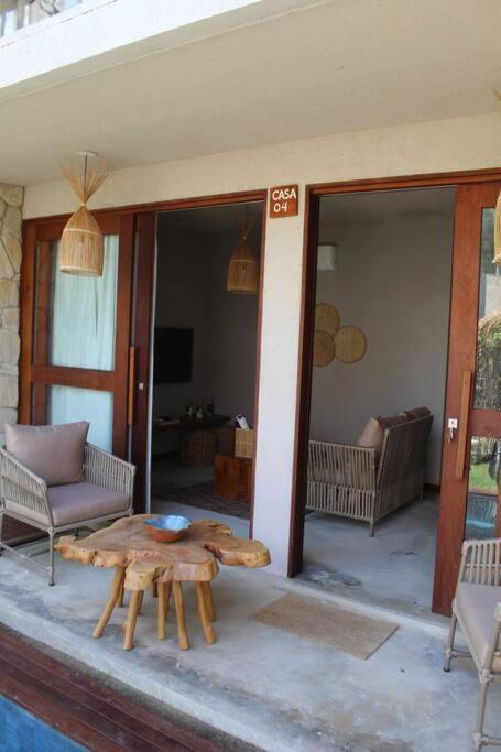 Casa De Luxo Na Praia Do Patacho - Cond. Azulu, Casa 04 Villa ปอร์โต เด เปดราส ภายนอก รูปภาพ