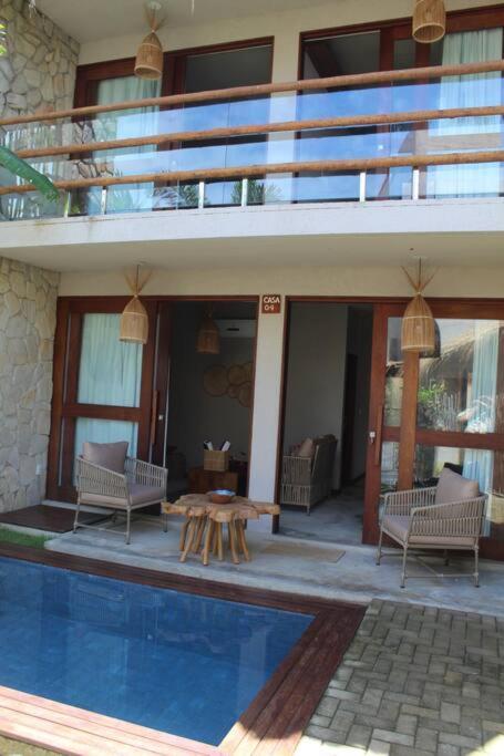 Casa De Luxo Na Praia Do Patacho - Cond. Azulu, Casa 04 Villa ปอร์โต เด เปดราส ภายนอก รูปภาพ