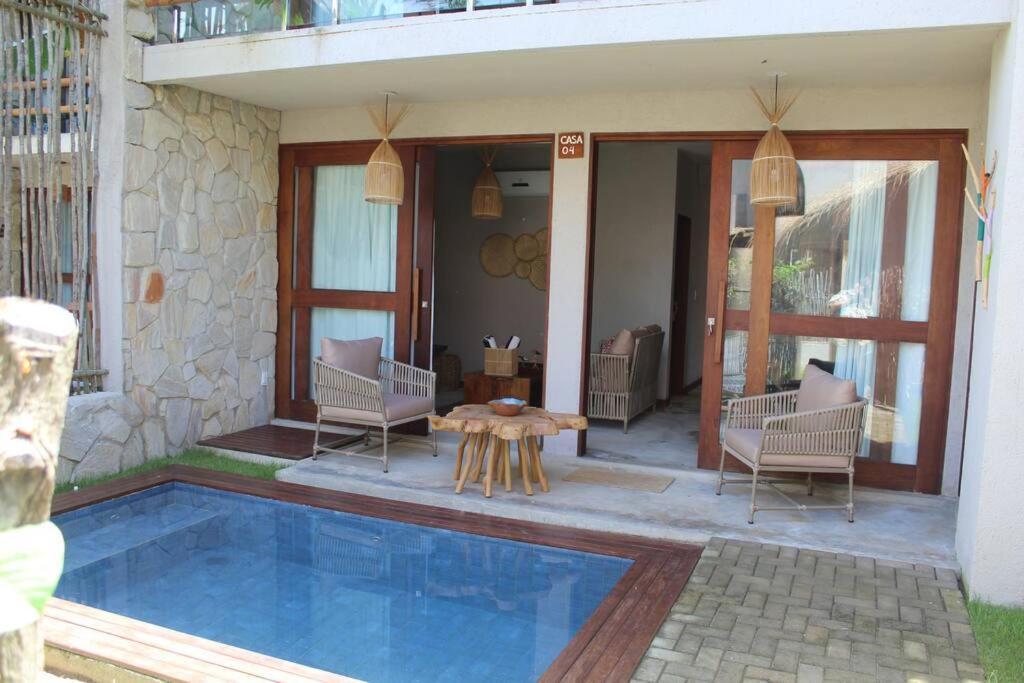 Casa De Luxo Na Praia Do Patacho - Cond. Azulu, Casa 04 Villa ปอร์โต เด เปดราส ภายนอก รูปภาพ